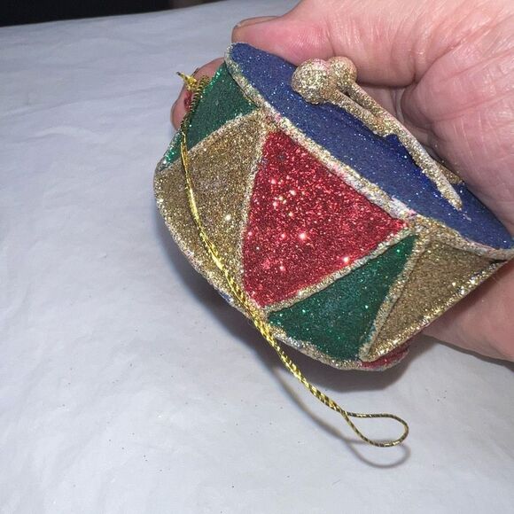 Set of Two Vintage Rocking Horse and Sparkle Drum Ornaments - Picture 10 of 10